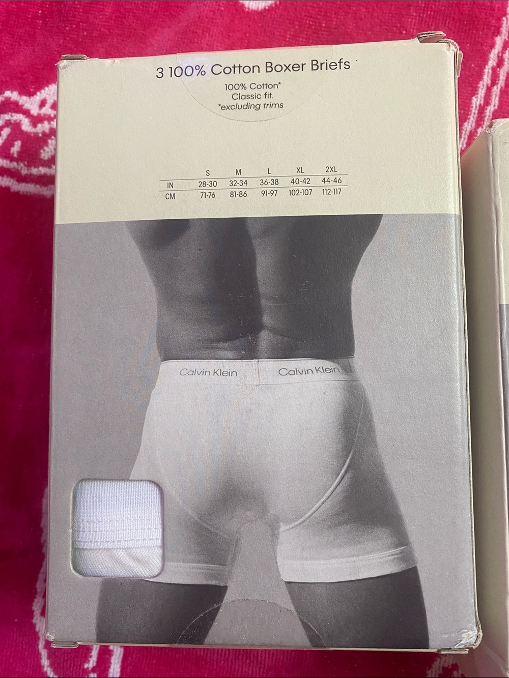 Calvin Klein Men's 3-Pack Cotton Boxer Briefs — White, gray and black - bundle - Picture 3 of 4